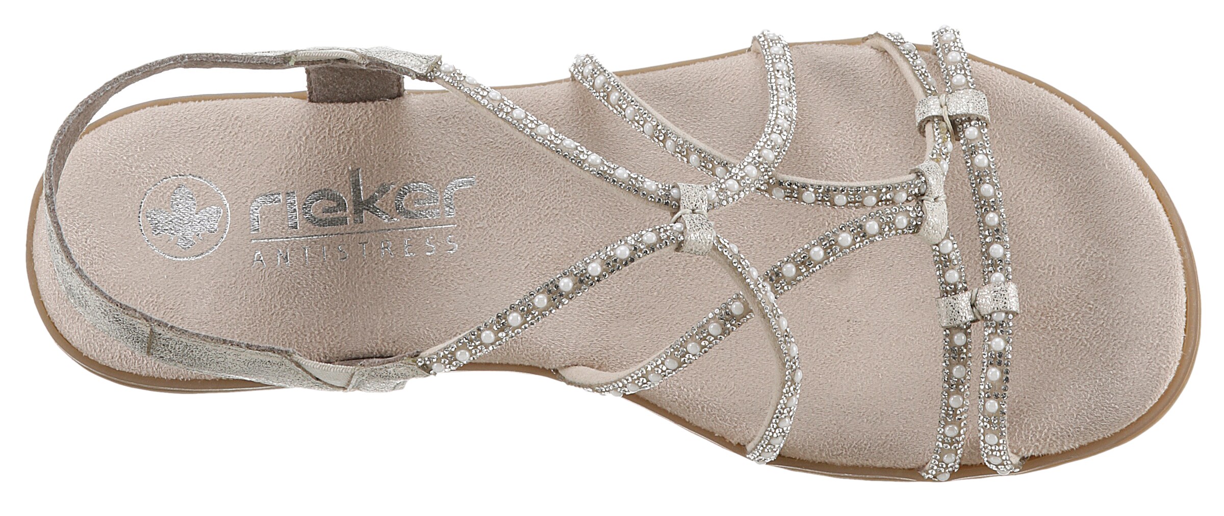 Rieker Sandały z rzemykami w kolorze beżowy