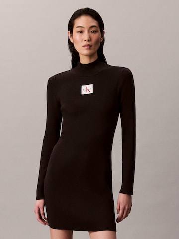 Abito in maglia di Calvin Klein Jeans in nero: frontale