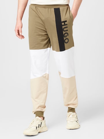 HUGO Tapered Trousers in Green: front