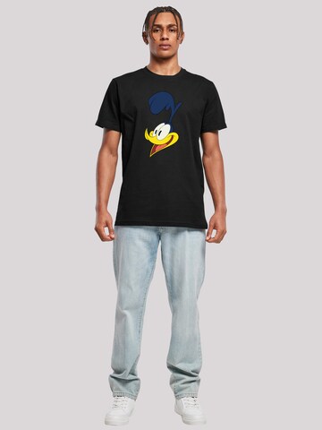 F4NT4STIC Shirt 'Looney Tunes Road Runner Face' in Zwart