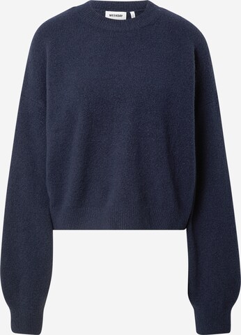 Pull-over 'Aggie' WEEKDAY en bleu : devant