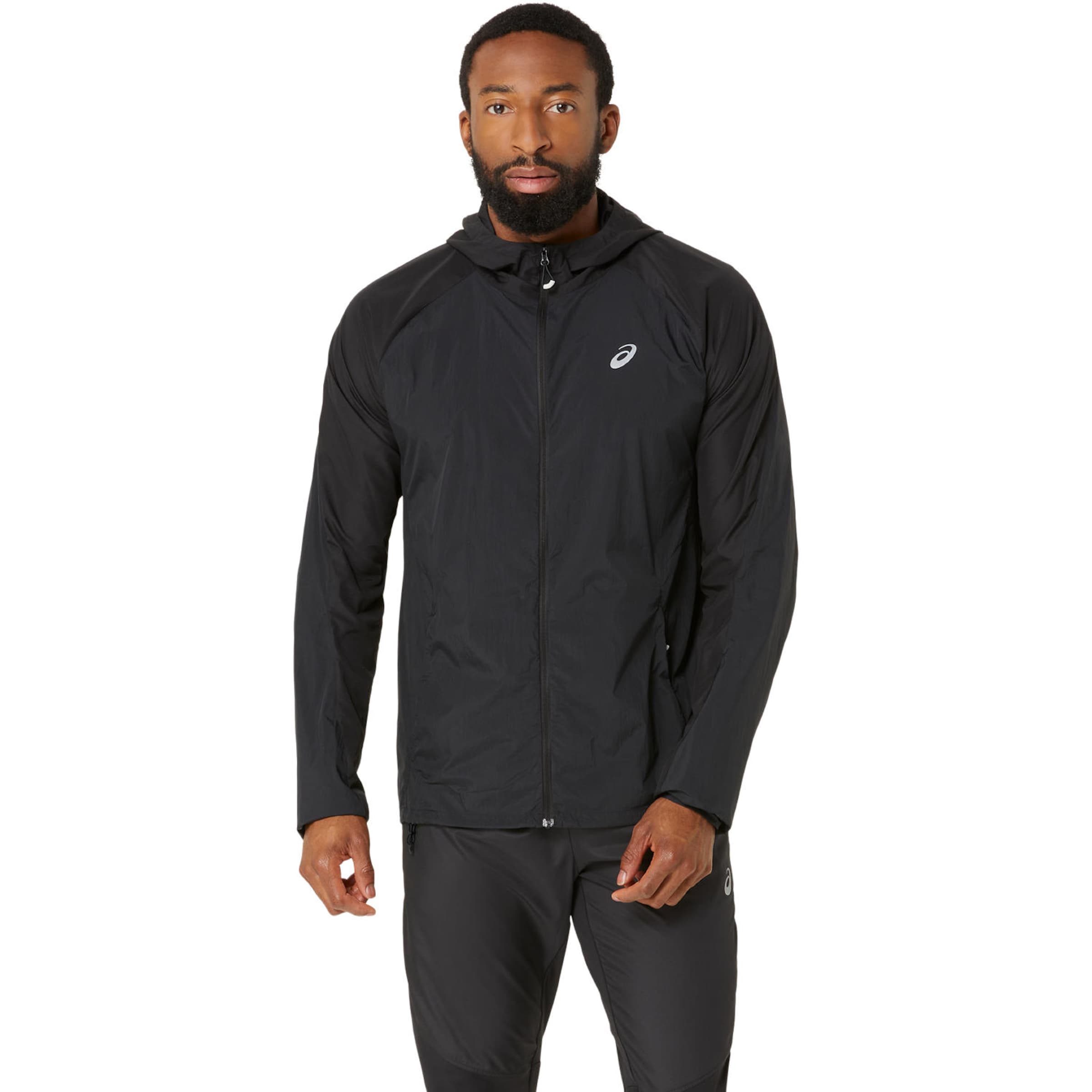 ASICS Athletic Jacket in Black: front