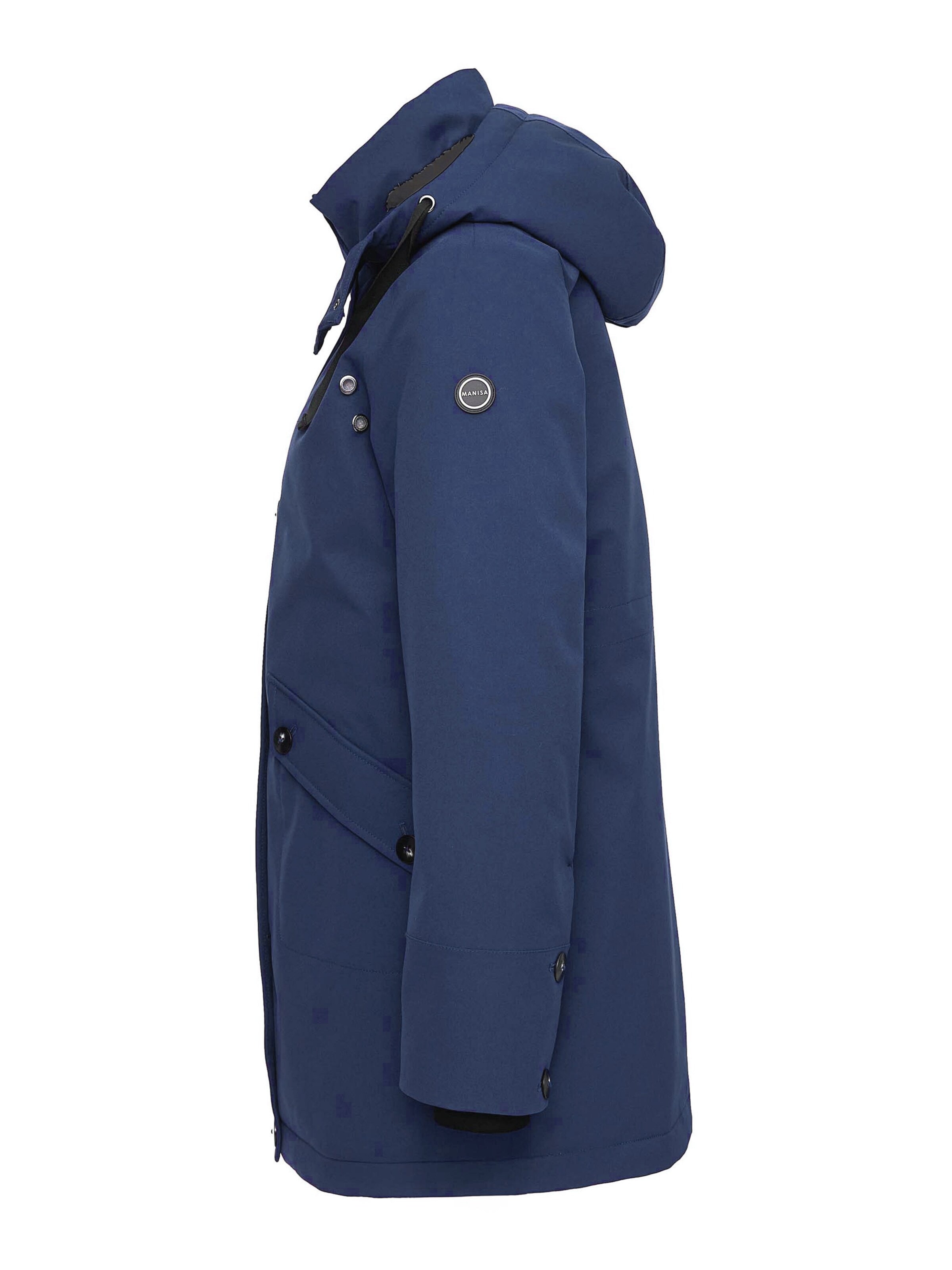 MANISA Wintermantel 'Regenjacke' in Blauw