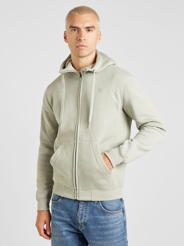 Coupe regular Veste de survêtement 'Premium Core' G-STAR en gris : devant