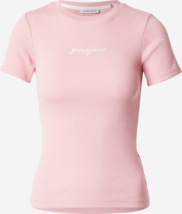 GUESS JEANS Футболка в Ярко-розовый: спереди