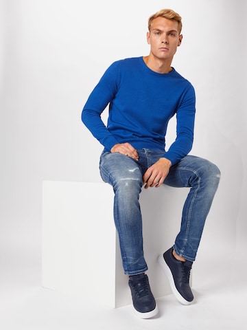 TOM TAILOR Regular Fit Pullover in Blau