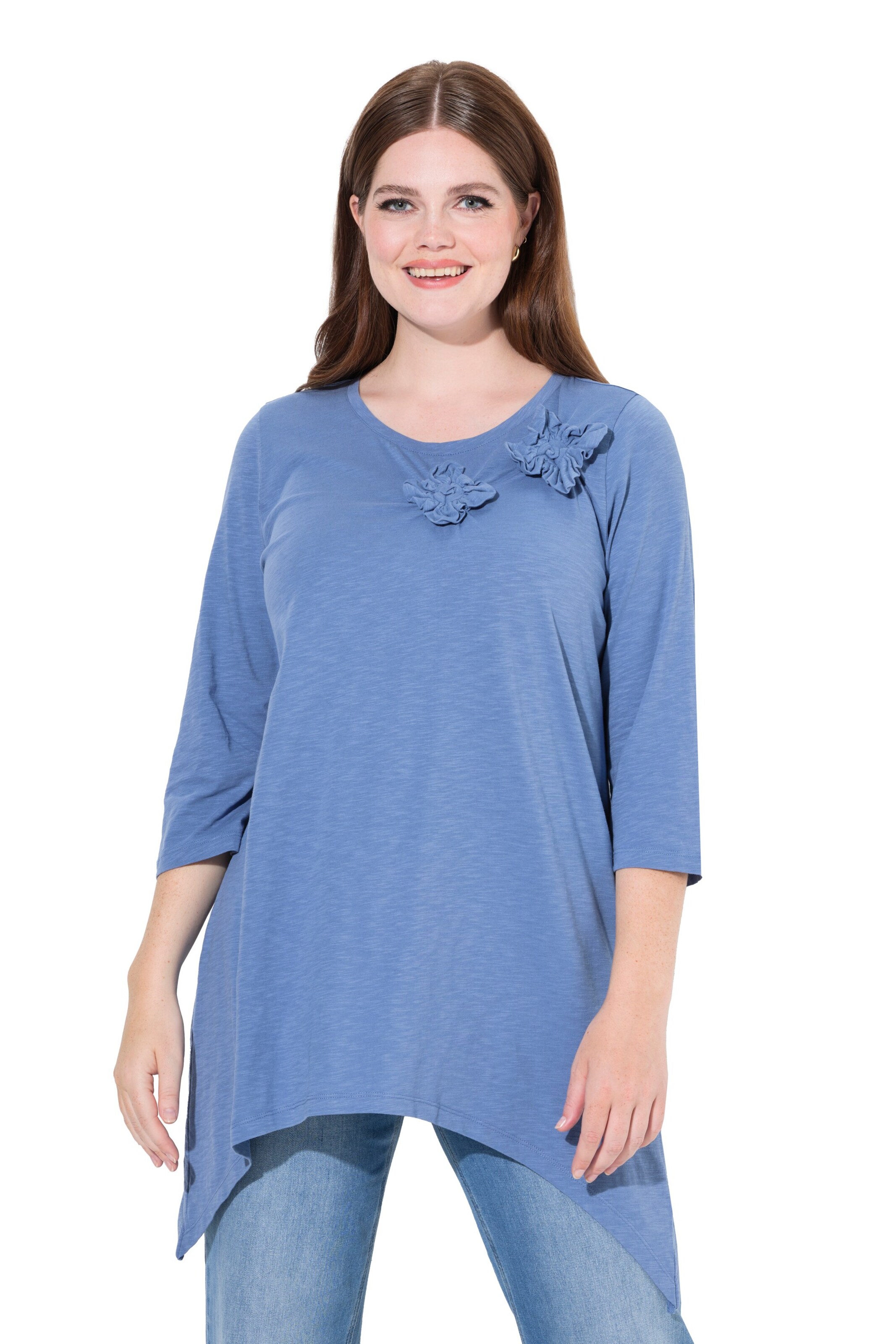 Ulla Popken Shirt in Blauw: voorkant