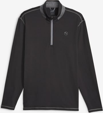 PUMA Athletic Sweater in Black: front