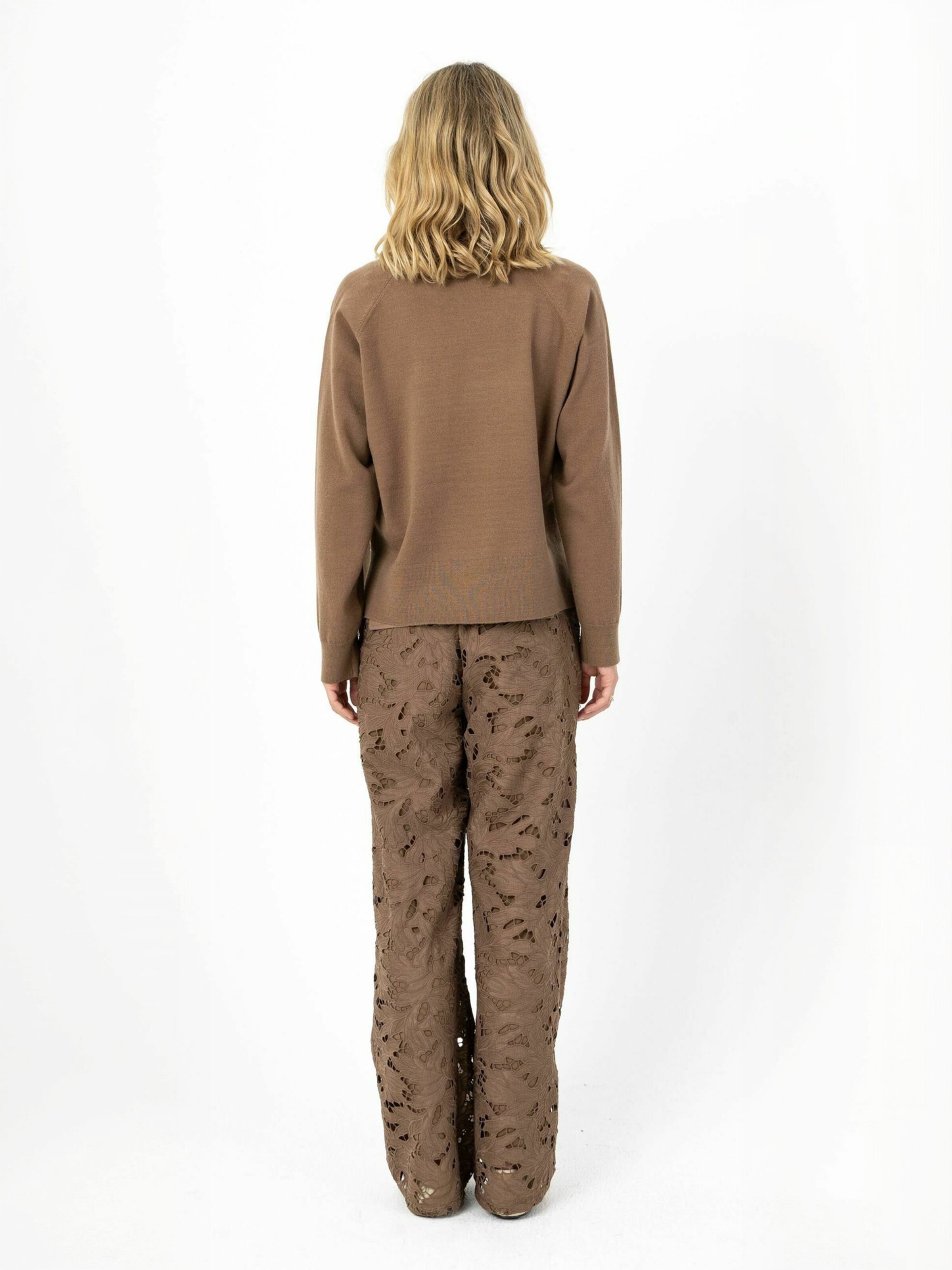 Regular Pantaloni ' Structure ' de la Coster Copenhagen pe bej