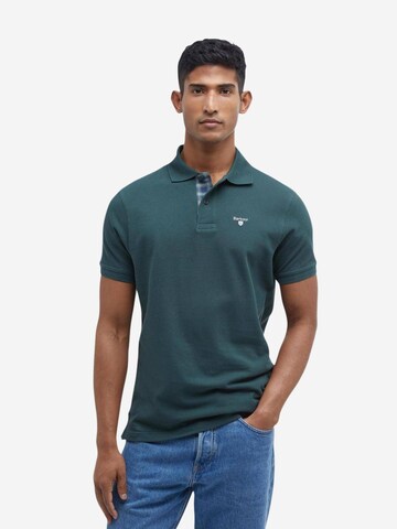Maglietta 'TARTAN PIQUE' di Barbour in verde: frontale