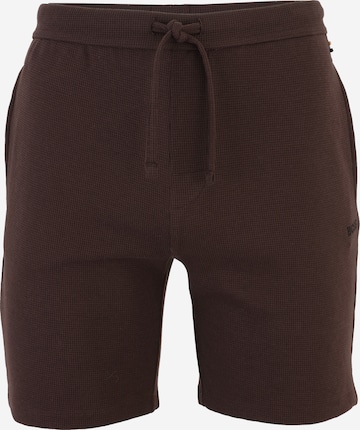 Pantalon de pyjama BOSS en marron : devant