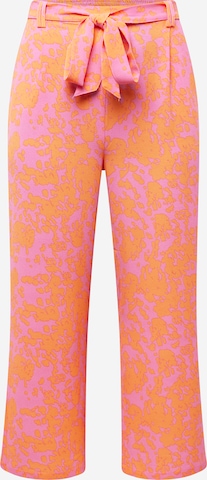 ONLY Carmakoma - Loosefit Pantalón plisado 'LUX' en rosa: frente