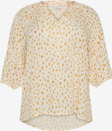 KAFFE CURVE Blouse 'Sigrida' in White: front