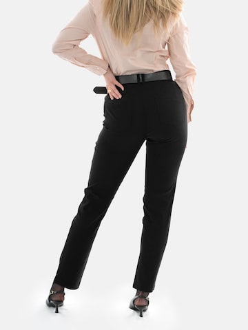 PANTONECLO Regular Trousers 'Leafletic Women’s Trouser' in Black