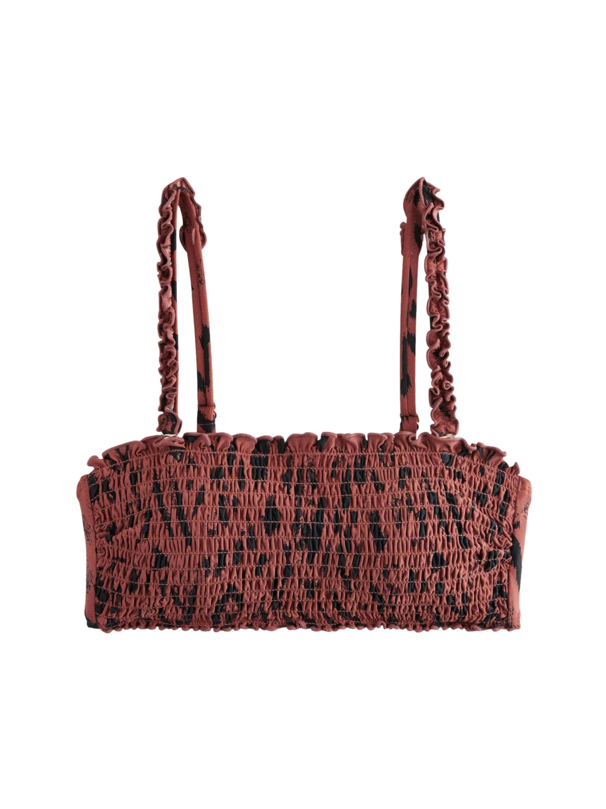 Next Сутиен бандо Горнище на бански в кафяво: отпред