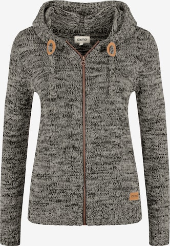 Oxmo Knit Cardigan 'Philadelphia' in Grey: front