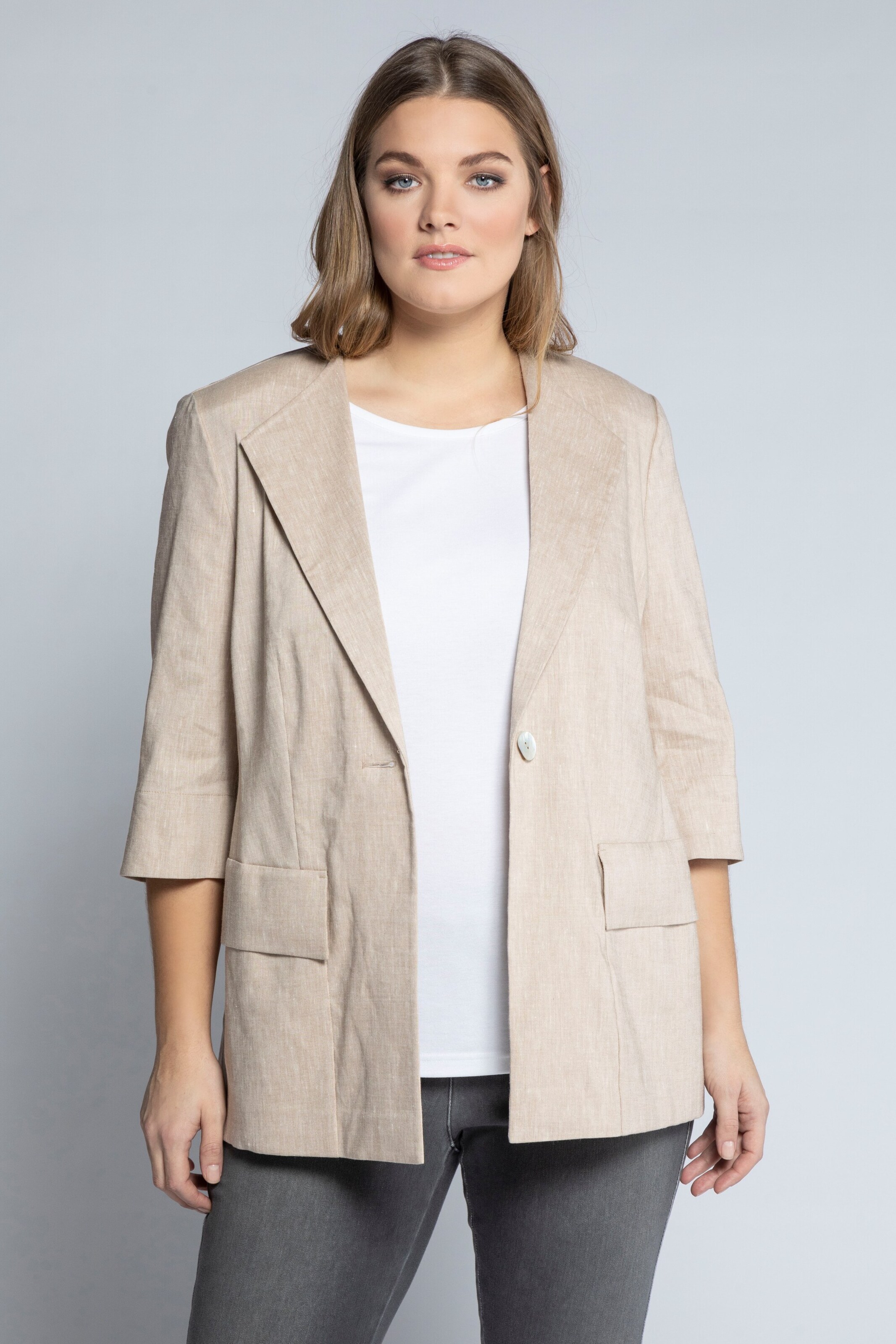 Frauen Blazer Ulla Popken Blazer in Sand - HH68777 Frauen Blazer Ulla Popken Blazer in Sand - HH68777