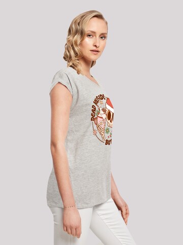 T-shirt 'Dead inside but jolly AF Christmas' F4NT4STIC en gris
