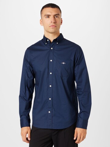 GANT Regular fit Button Up Shirt in Blue: front