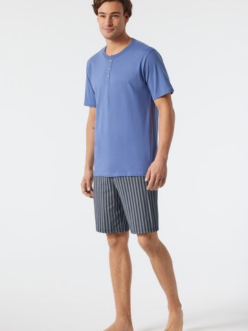 SCHIESSER Short Pajamas in Blue: front