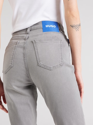 HUGO Blue Slimfit Jeans 'Malu' in Grau