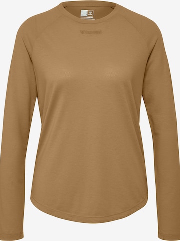 T-shirt fonctionnel Hummel en marron : devant