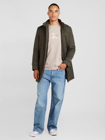 Calvin Klein Jeans T-Shirt 'DISTRESSED' in Grau