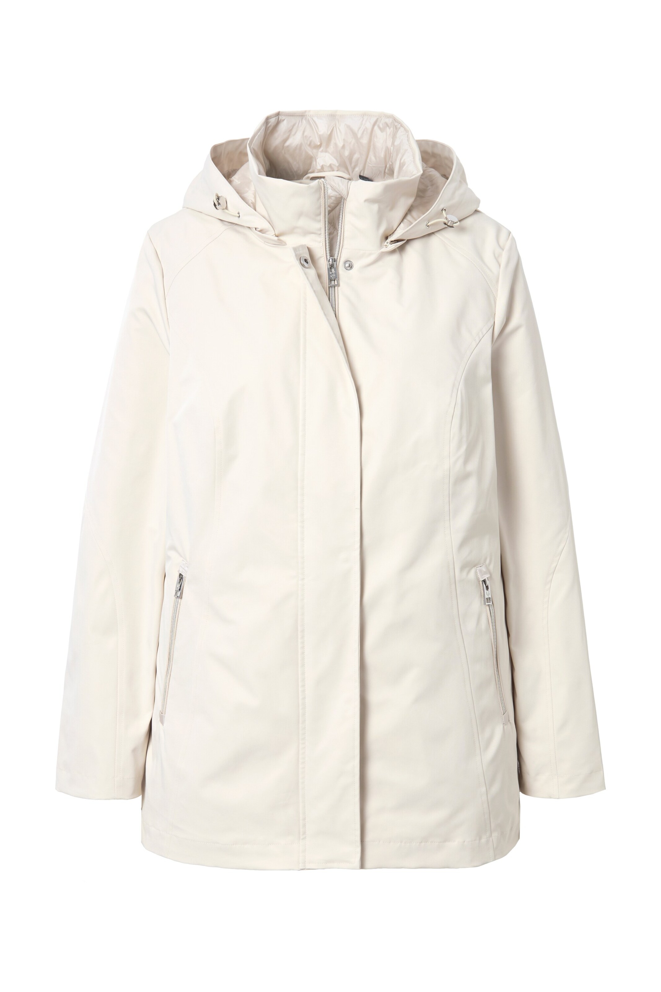 Ulla Popken Between-seasons parka in Wool white, Item view