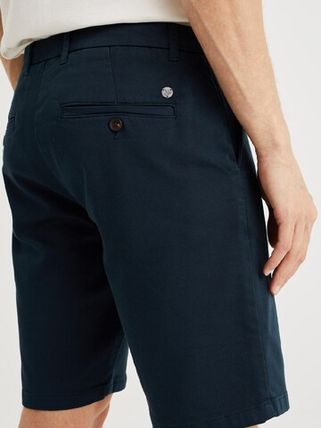 Coupe slim Pantalon chino WE Fashion en bleu