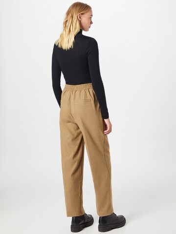 TOM TAILOR Regular Pleat-Front Pants in Brown