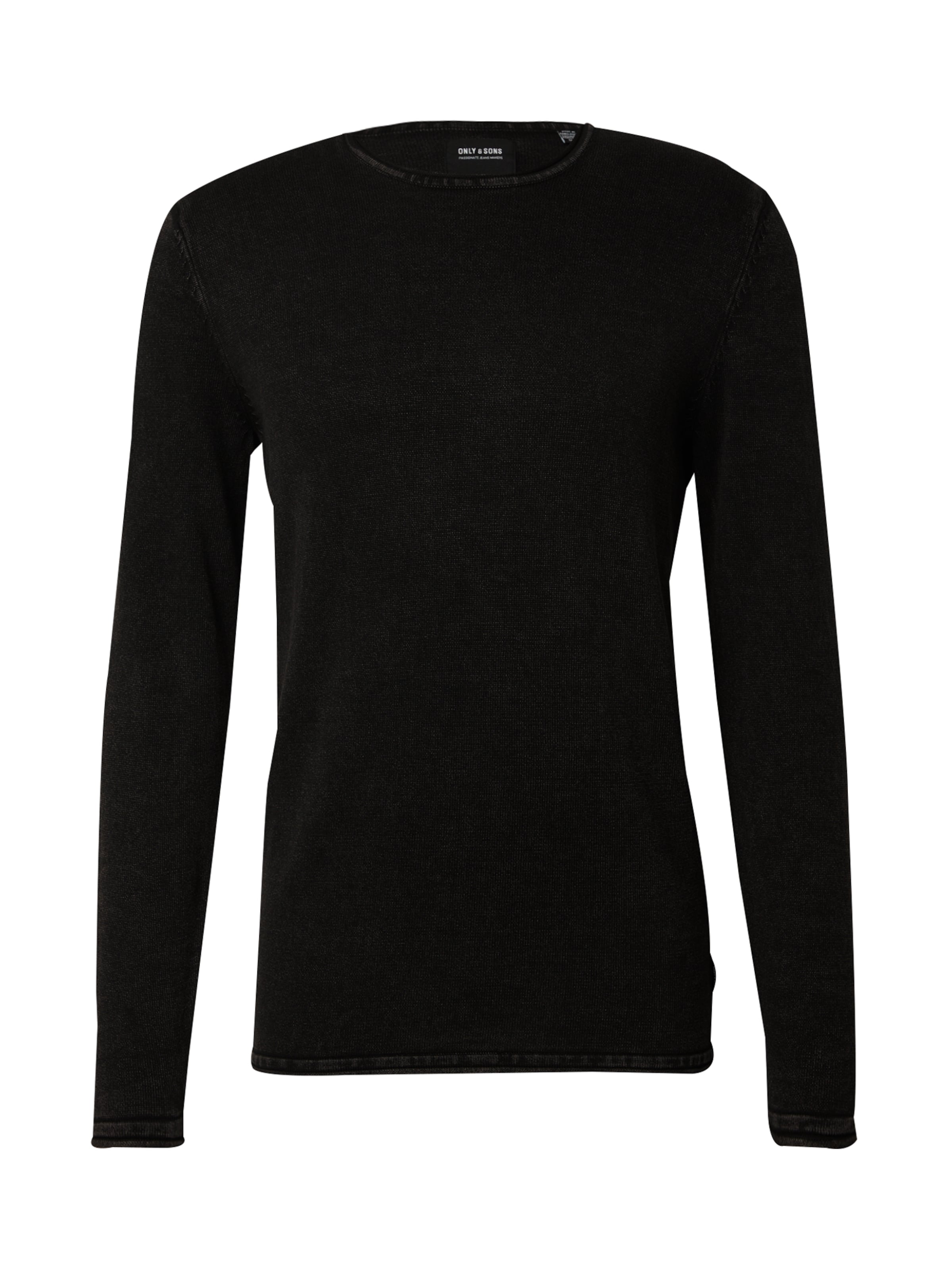 Coupe regular Pull-over 'ONSGarson' Only & Sons en noir : devant