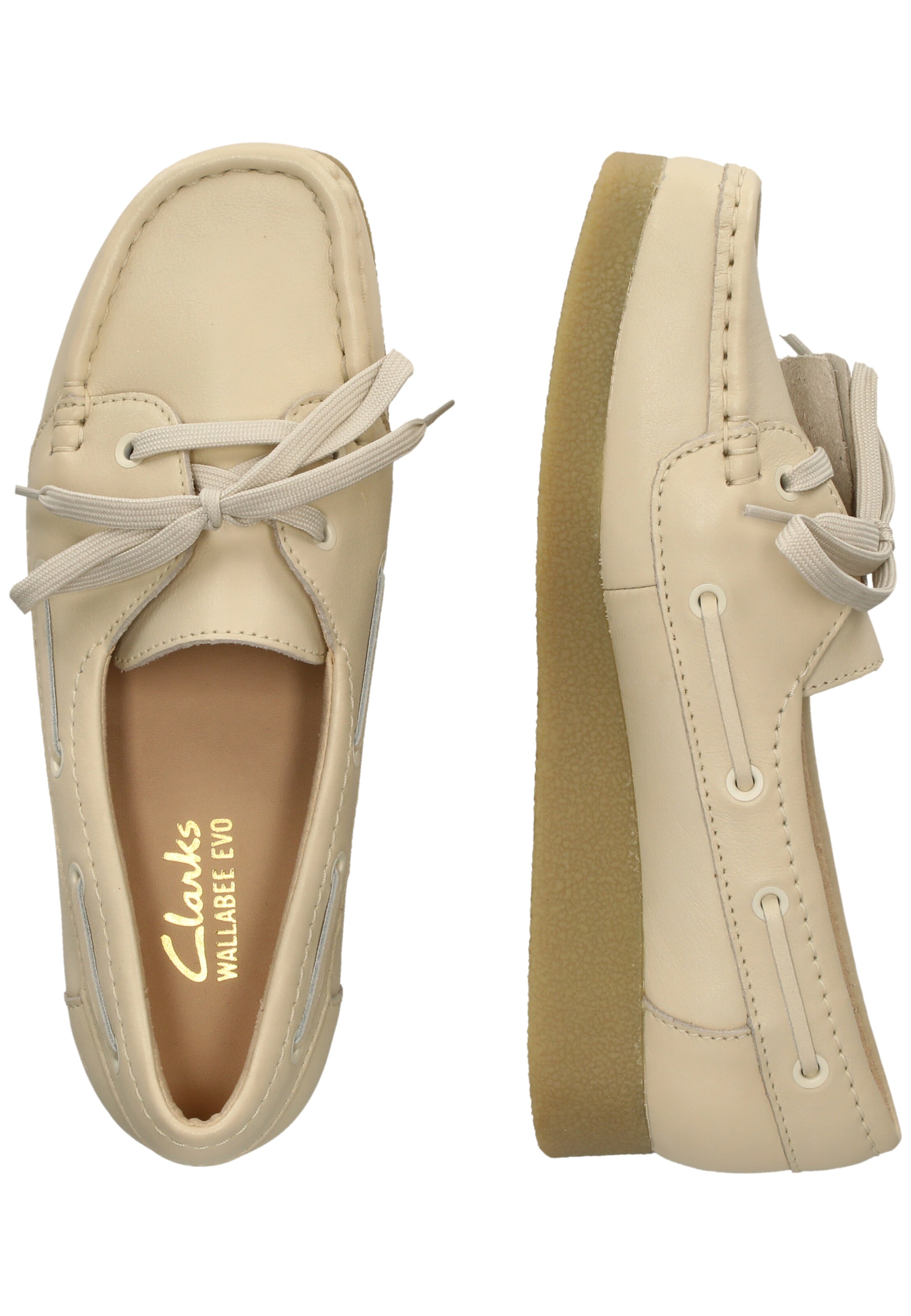 CLARKS Schnürschuhe 'Wallabee EVO Sea' in Beige