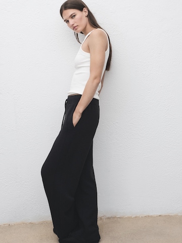 MANGO Wide leg Trousers 'NEI' in Black