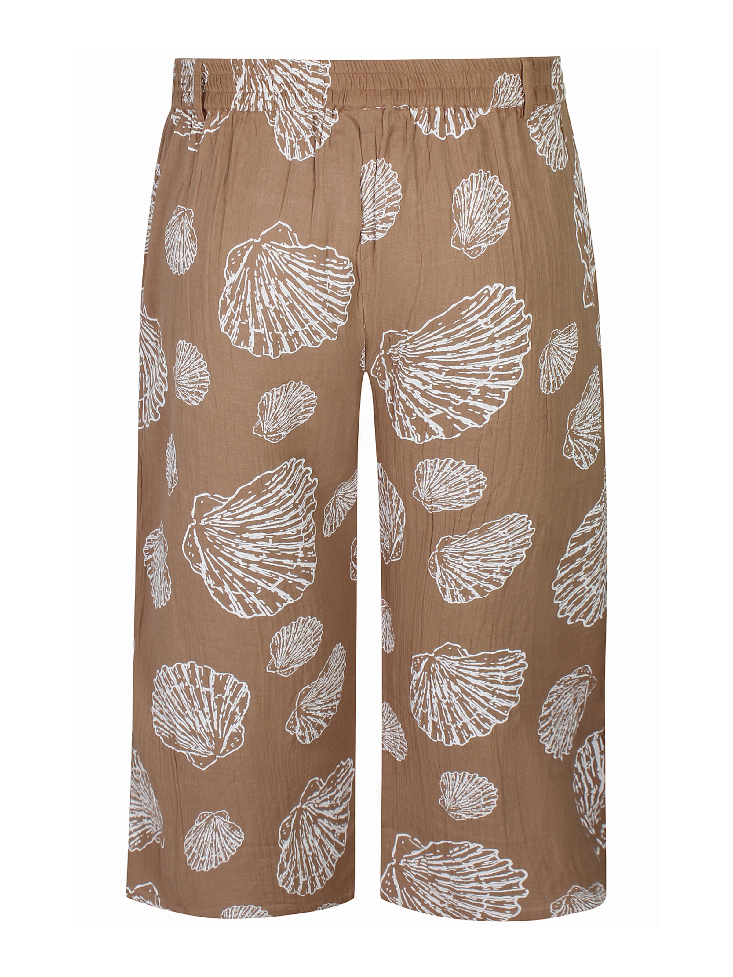 Zhenzi Wide Leg Hose 'Jessi 1392'‌‌‌‌‌‌‌‌ in Braun