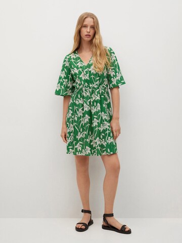 MANGO Summer Dress 'Rainbow' in Green