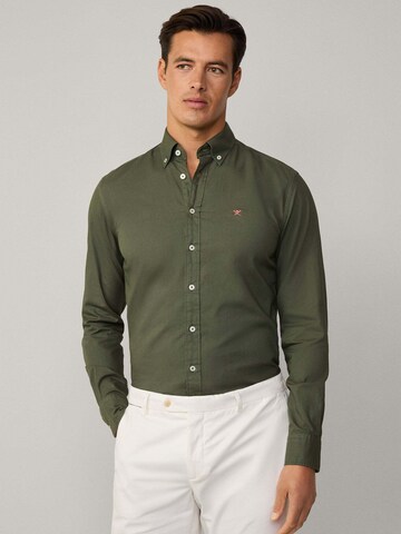 Hackett London Regular Fit Hemd in Grün: Vorderseite