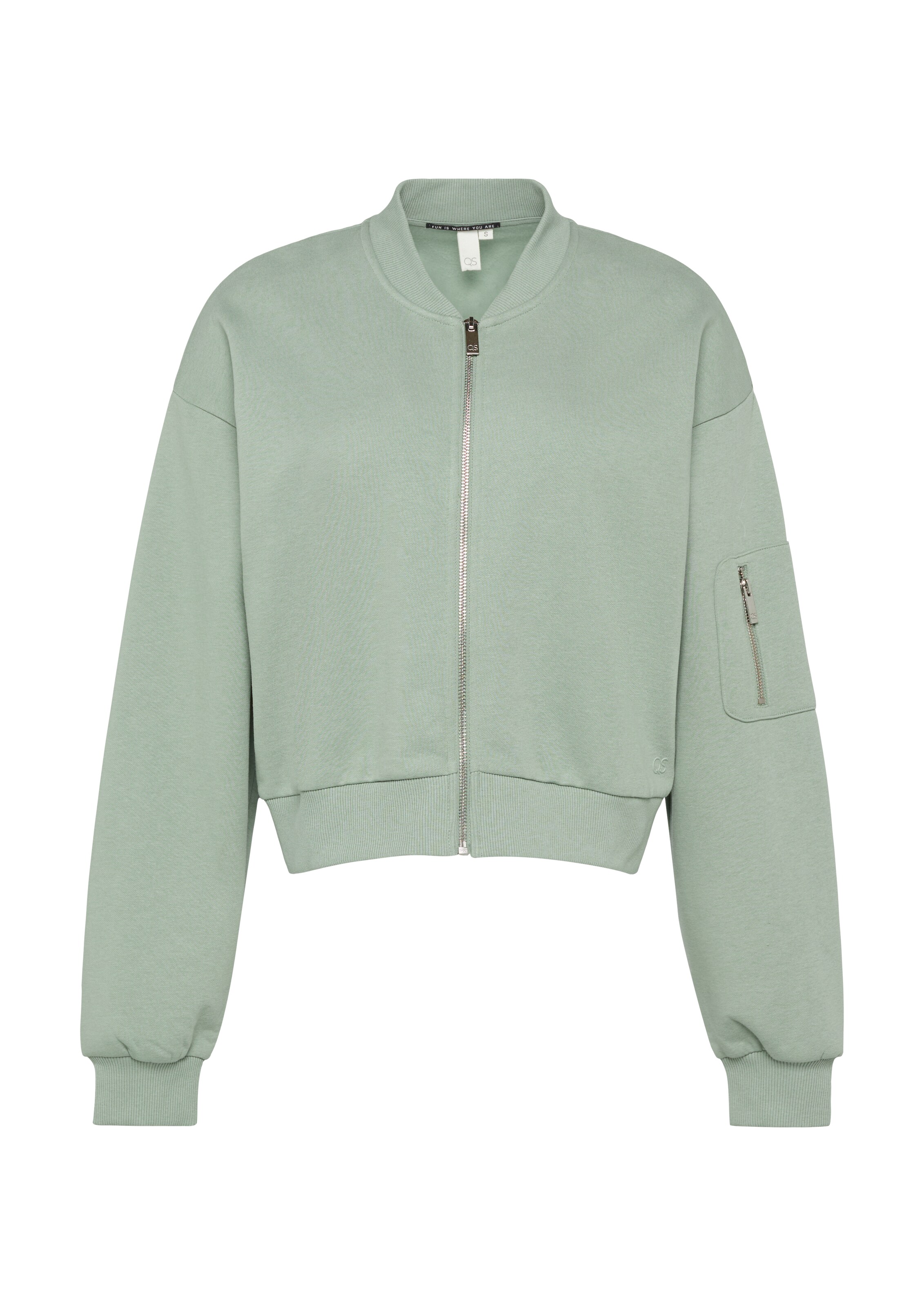 Veste de survêtement QS en vert : devant