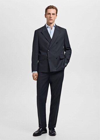 MANGO MAN Slim fit Button Up Shirt 'Cagliari' in Blue