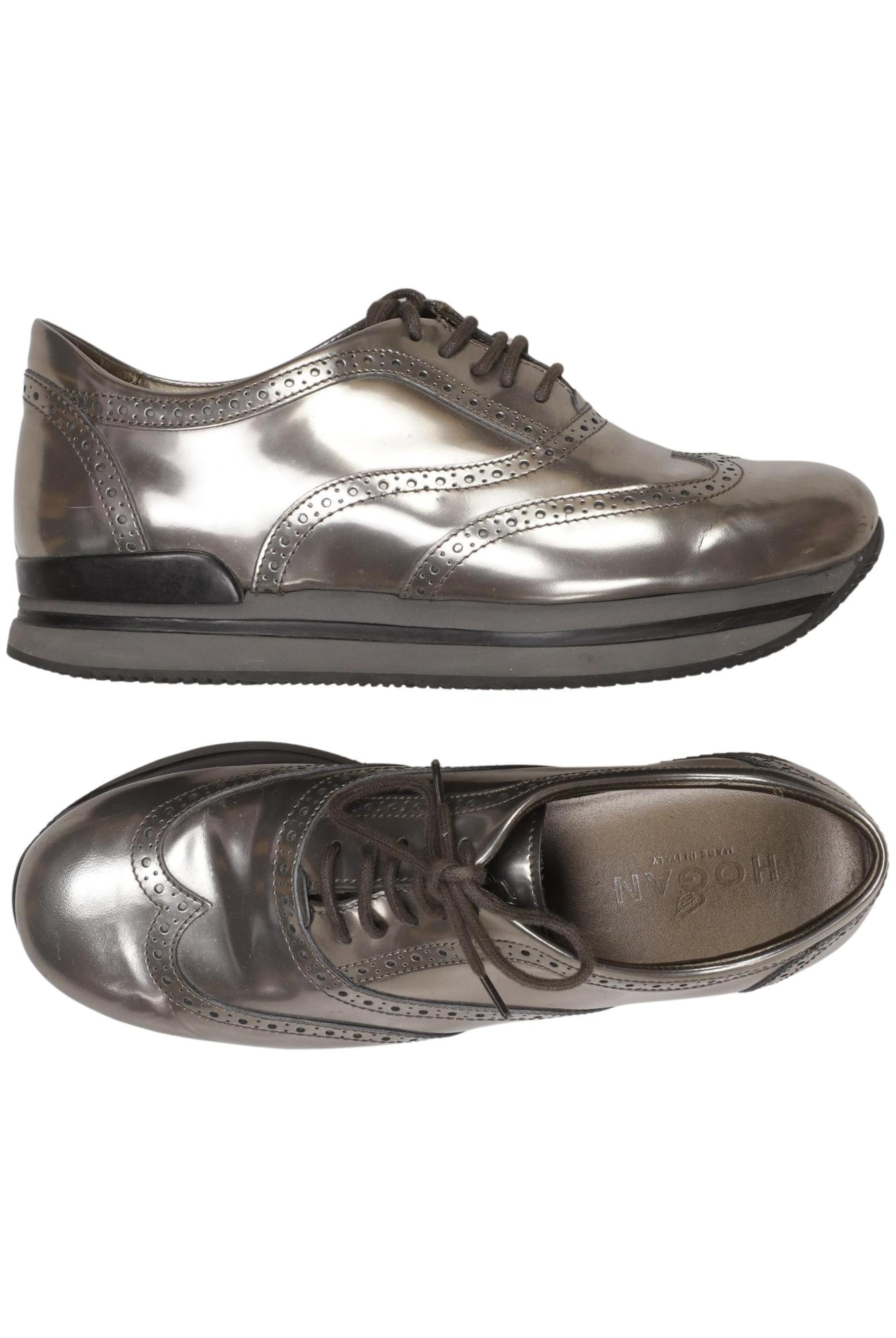 HOGAN Flats & Loafers in 37,5 in Silver: front