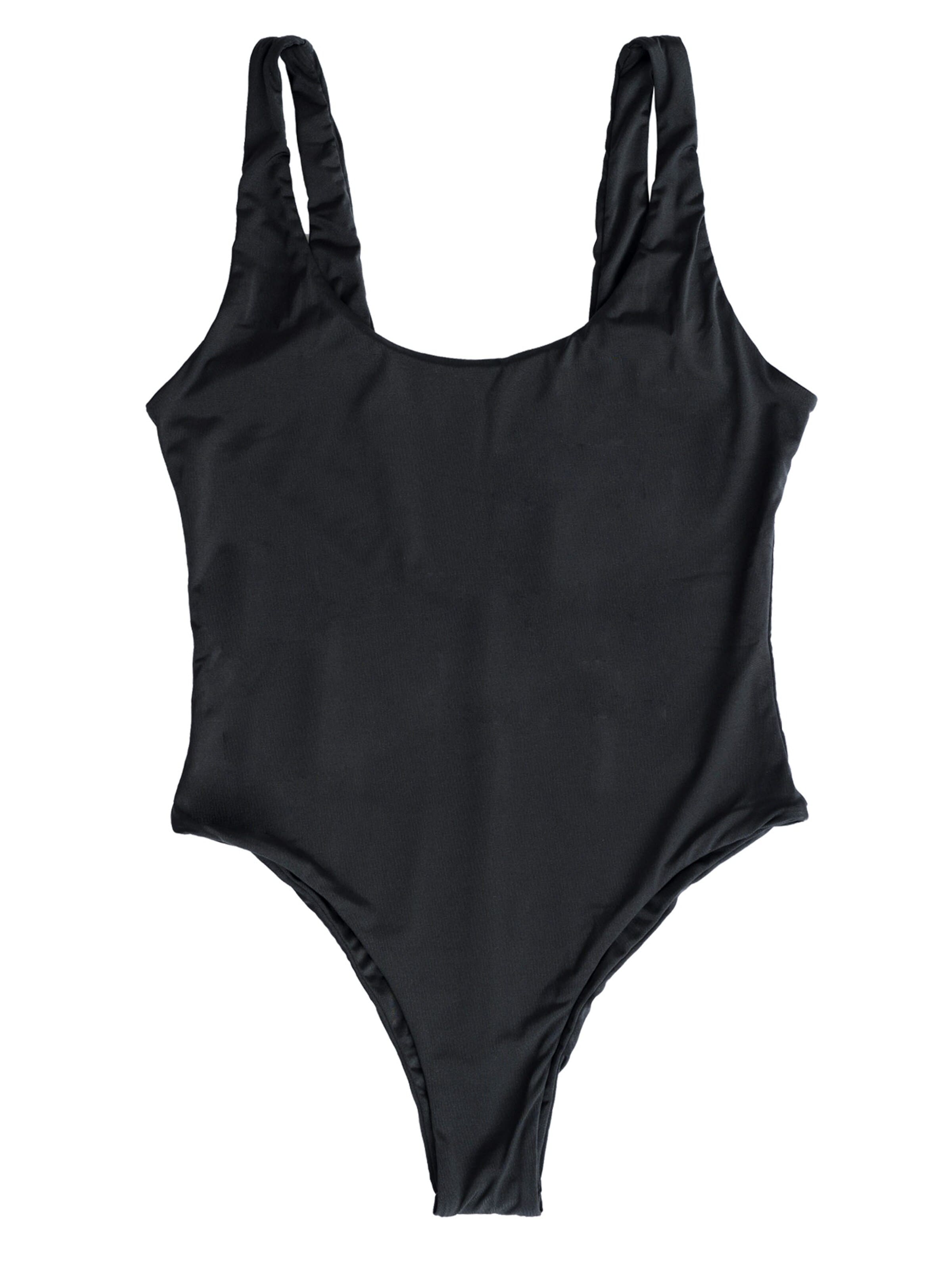 Matia Beachwear Klassisch Badeanzug 'Chloe'‌‌‌‌‌‌ in Schwarz: Vorderseite