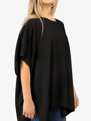 Rainbow Cashmere Cape in Black