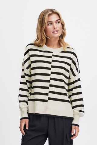 Fransa Pullover 'Bitte' in Beige: predná strana