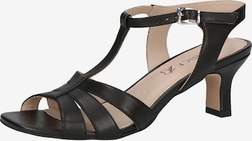 CAPRICE Strap Sandals in Black: front