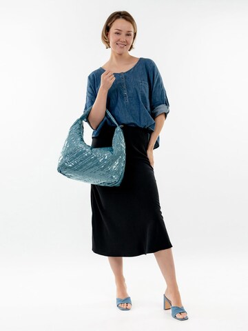 Borsa a spalla 'E&N Belinda' di Emily & Noah in blu: frontale