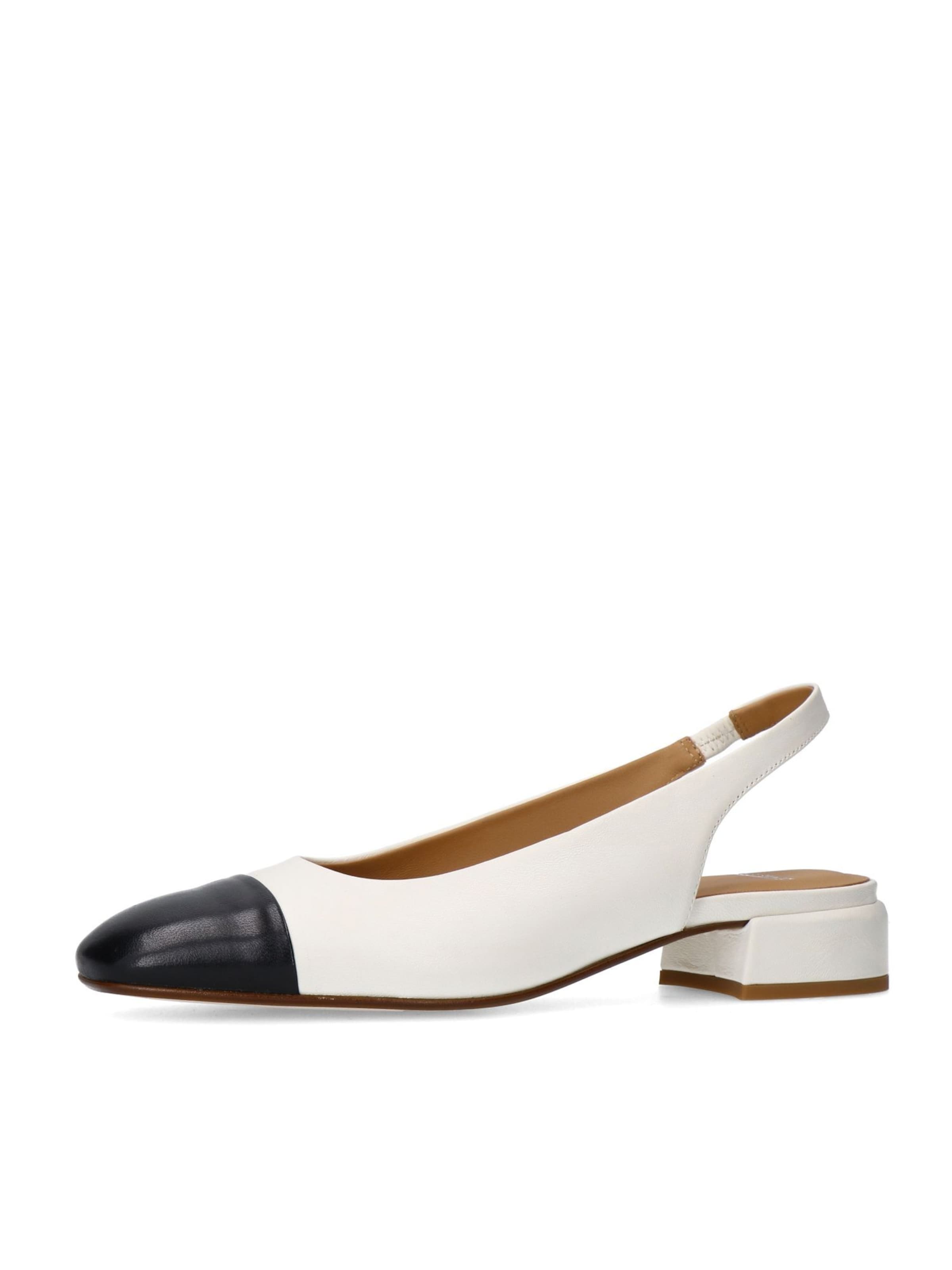 MANFIELD Slingpumps in schwarz / weiß, Produktansicht