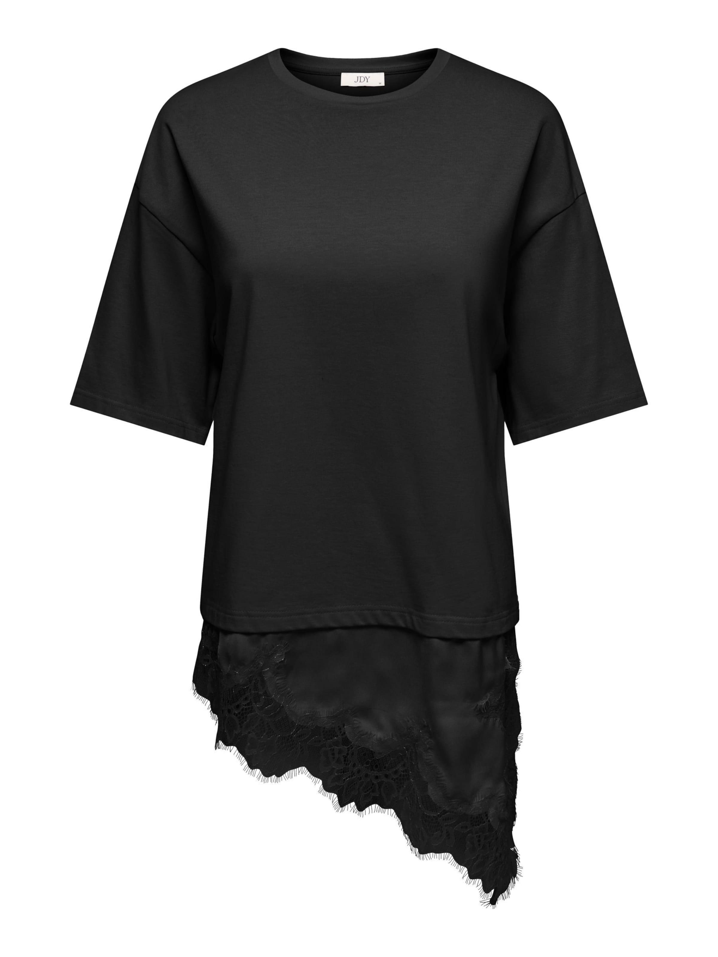 JDY - Camiseta talla grande 'JDYAlma' en negro: frente