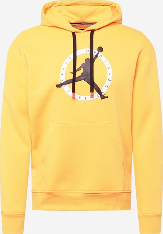 Sweat-shirt Jordan en jaune : devant