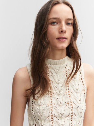 MANGO Knitted Top 'Bella' in Beige