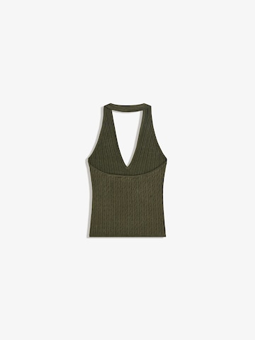 Tops en tricot Bershka en vert