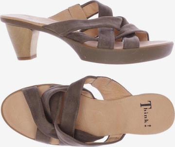 THINK! Sandals & High-Heeled Sandals in 42 in Brown: front